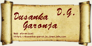 Dušanka Garonja vizit kartica